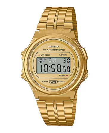 REL. CASIO VINTAGE ARMY DORADO  DIGITAL REDONDO