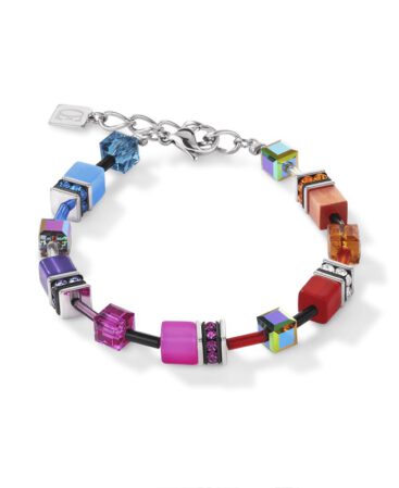 PULSERA ACERO MULTICOLOR GEOCUBE